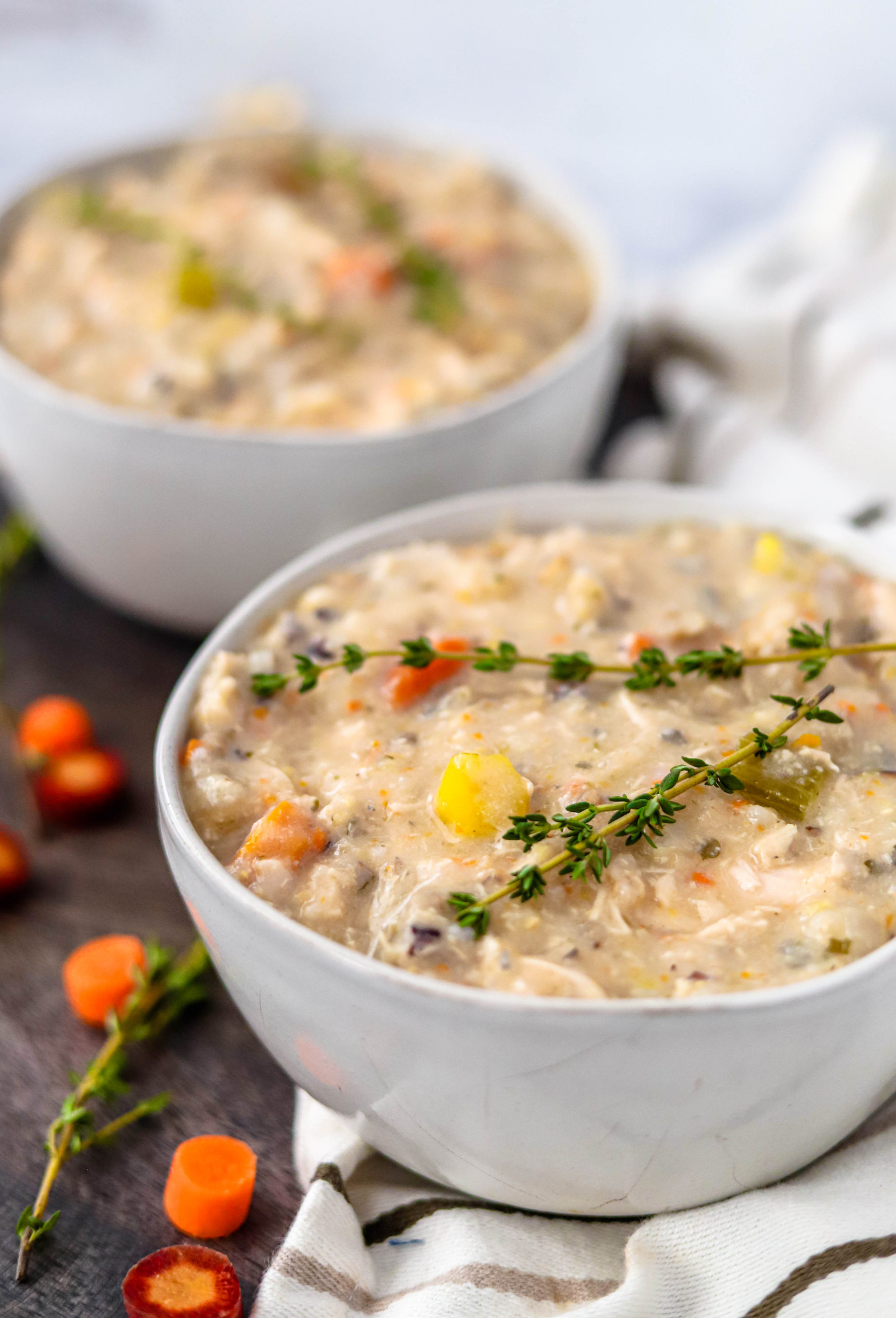 Crock Pot Creamy Chicken Wild Rice Soup - Simply Happy Foodie