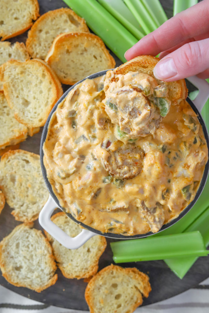 Easy Andouille Sausage And Shrimp Crockpot Dip — Honest Grub, Honest Foodie