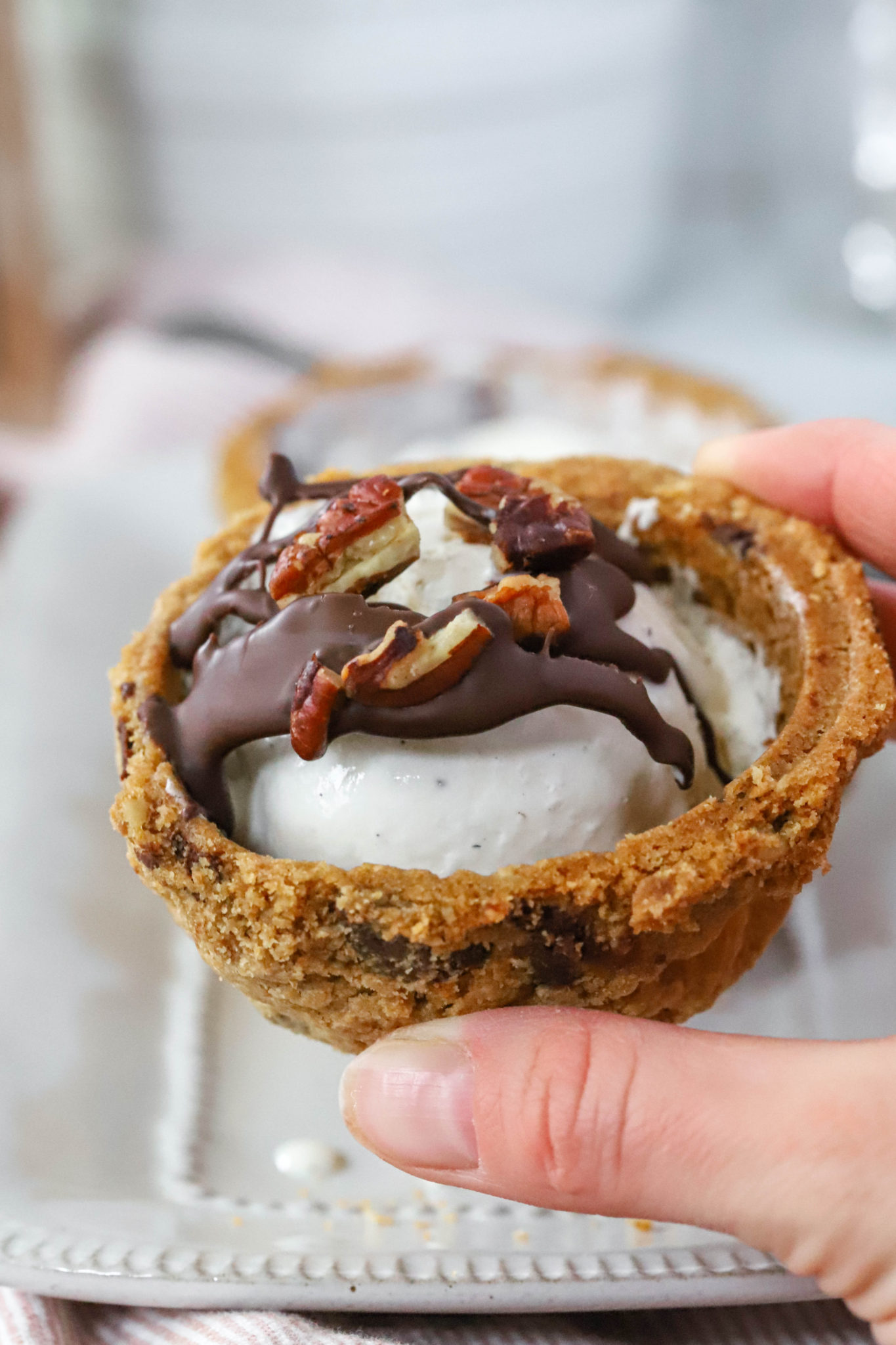 Easy Chocolate Chip Cookie Bowls — Honest Grub Honest Foodie 