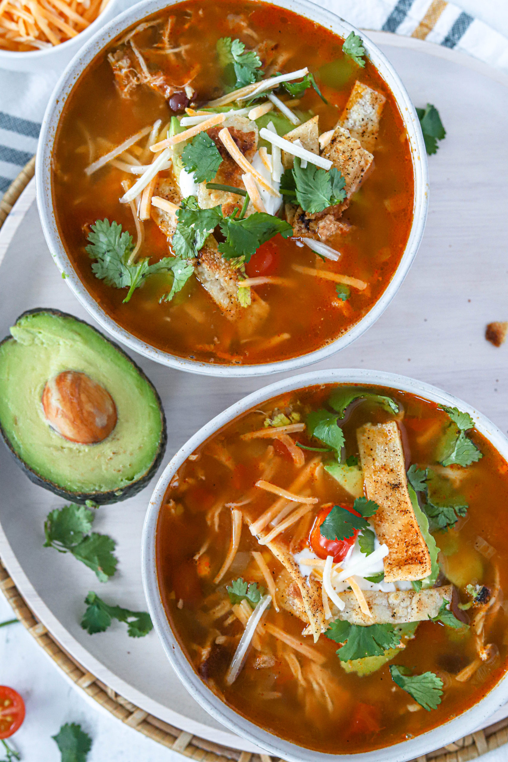 Easy and Healthy Chicken Tortilla Crock Pot Soup — Honest Grub, Honest ...