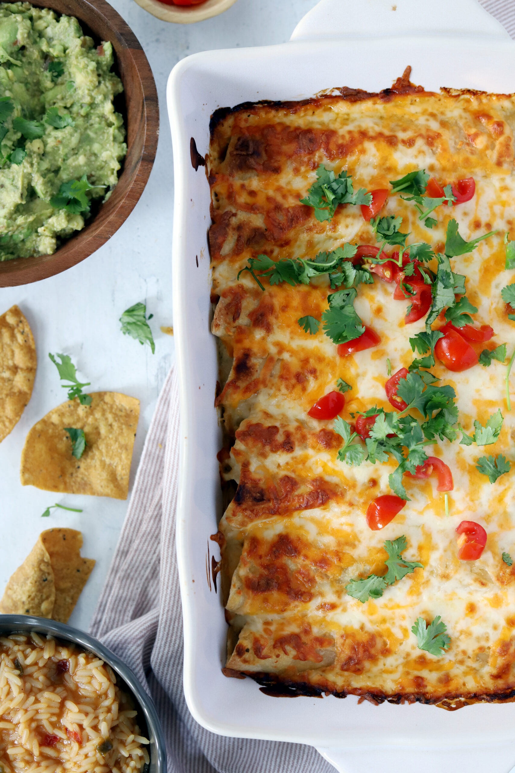 Easy Rotisserie Chicken Enchiladas - Honest Grub, Honest Foodie