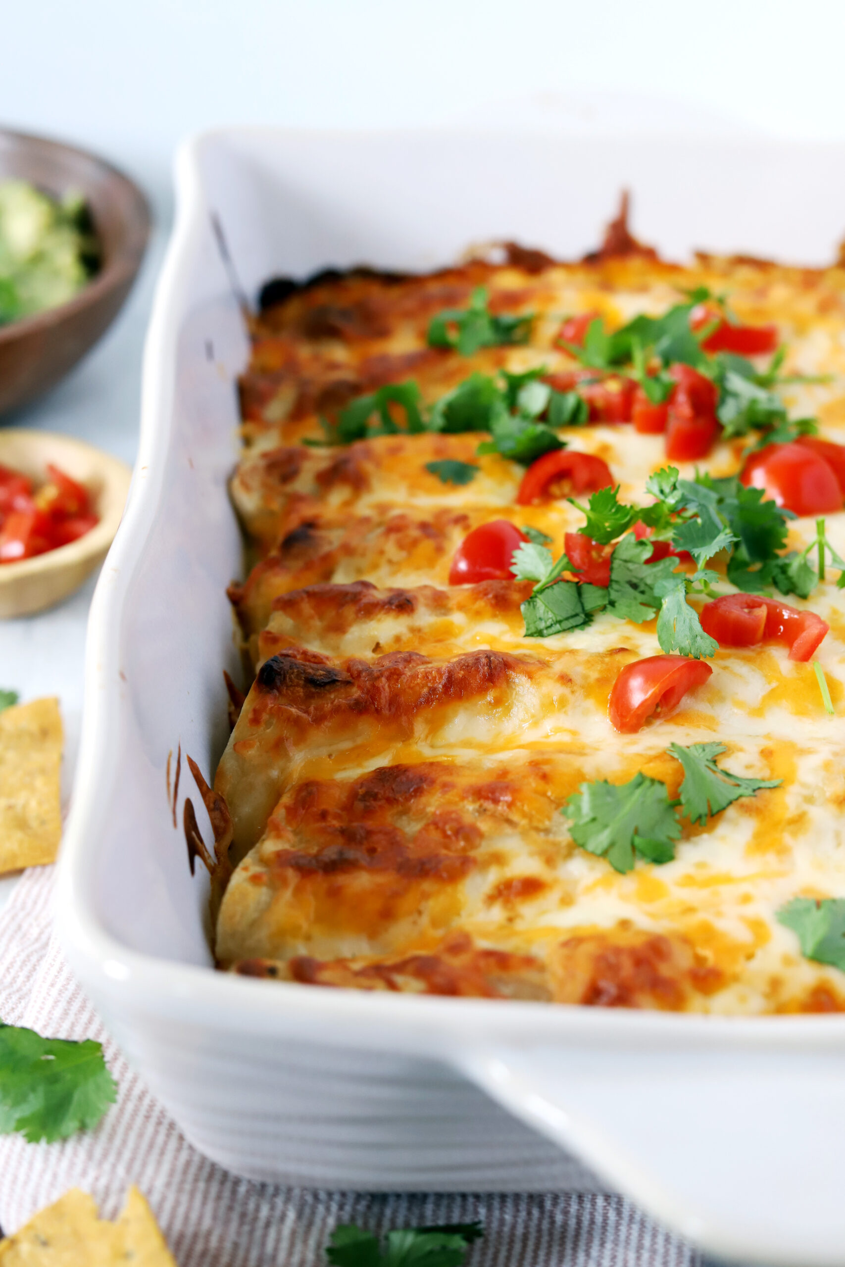 Easy Rotisserie Chicken Enchiladas - Honest Grub, Honest Foodie